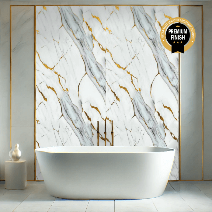 10 mm Deluxe Grau Ultra Matt Duschpaneel 1 m x 2,4 m