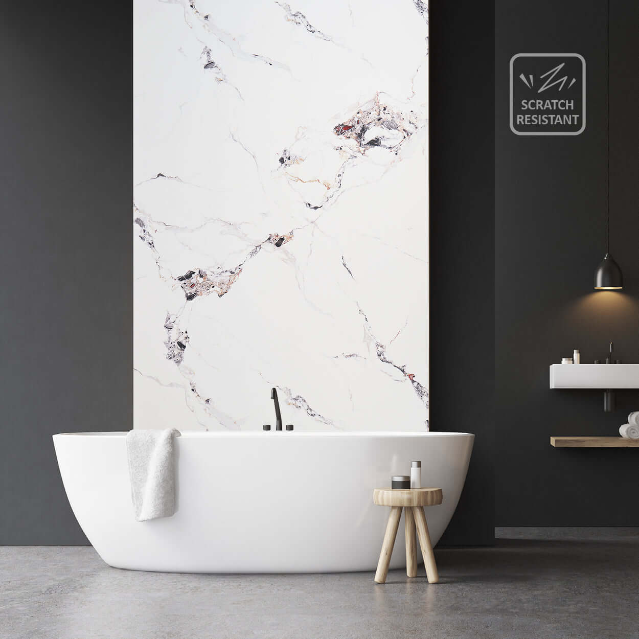 10 mm Oro Gold Marmor Ultra Matt Duschpaneel 1 m x 2,4 m