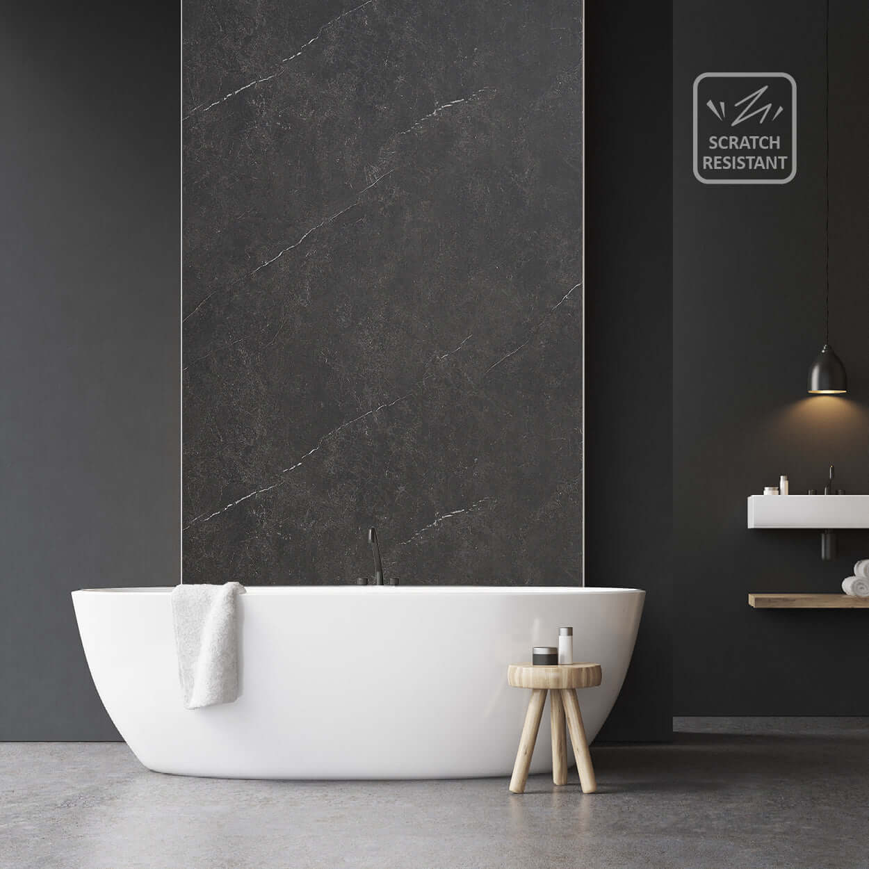 10 mm Pietra Marmor Ultra Matt Duschpaneel 1 m x 2,4 m