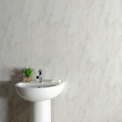 10 mm starke Duschwand aus glänzendem Lightning-Marmor, 1 m x 2,4 m