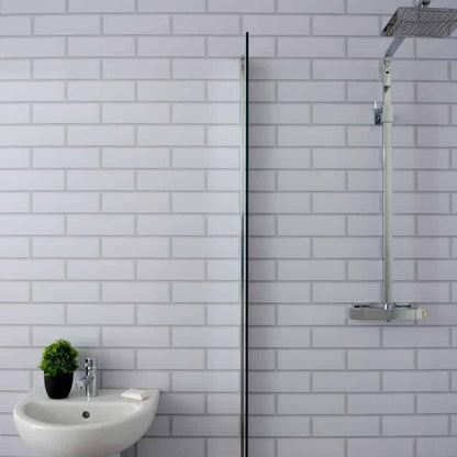 10 mm London Tile Gloss Duschpaneel 1 m x 2,4 m