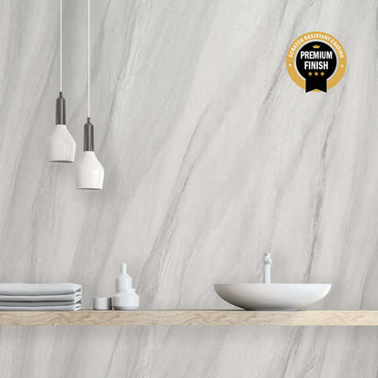 10 mm starke, ultramatte Duschwand in Ozeangrau, 1 m x 2,4 m