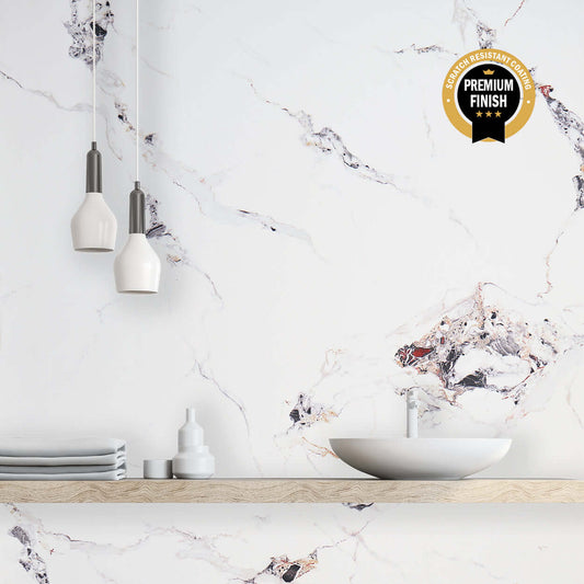 10 mm Oro Gold Marmor Ultra Matt Duschpaneel 1 m x 2,4 m