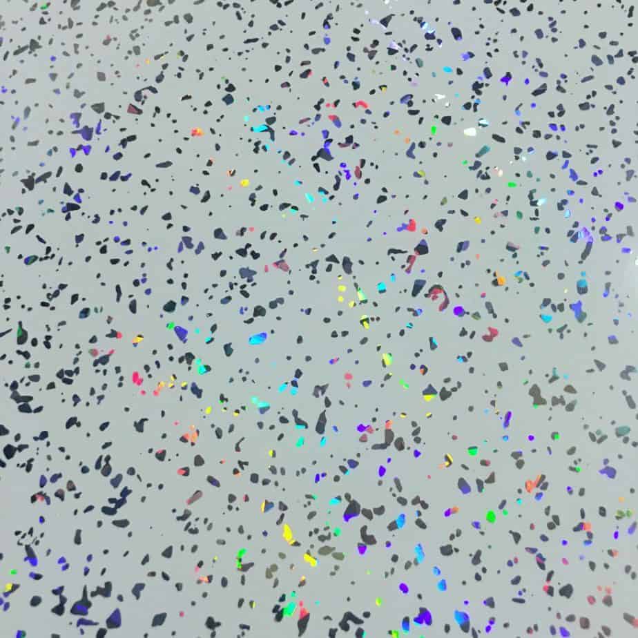 10 mm starke Duschwand aus Platinweiß mit Glitzerglanz, 1 m x 2,4 m