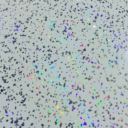 10 mm starke Duschwand aus Platinweiß mit Glitzerglanz, 1 m x 2,4 m