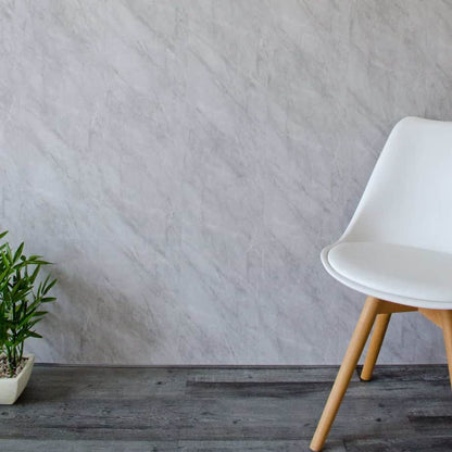 10 mm Duschpaneel aus glänzendem, sturmgrauem Marmor, 1 m x 2,4 m