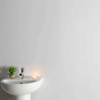 10 mm weiße Hochglanz-Duschwand 1 m x 2,4 m