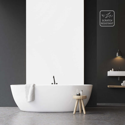 10 mm weiße, ultramatte Duschwand 1 m x 2,4 m