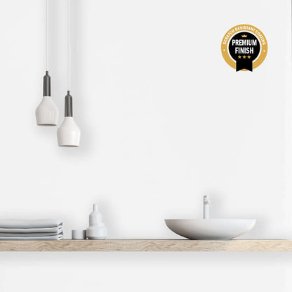 10 mm weiße, ultramatte Duschwand 1 m x 2,4 m