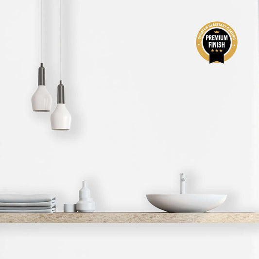 10 mm weiße, ultramatte Duschwand 1 m x 2,4 m