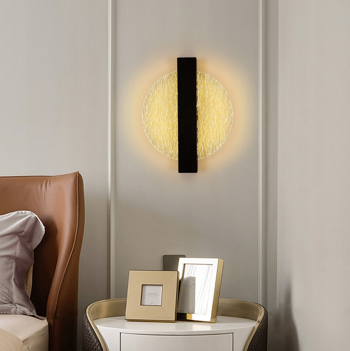 Moderne schwarze LED-Wandleuchte 12W