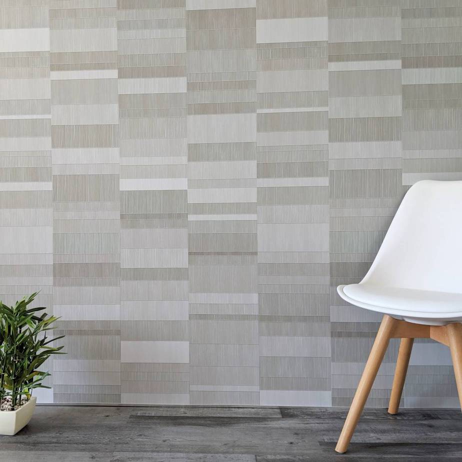 8 mm hellgraue Mosaik-Badezimmerwandpaneele 2,6 m