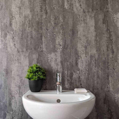 10 mm starke, polierte, matte Duschwand aus Beton, 1 m x 2,4 m