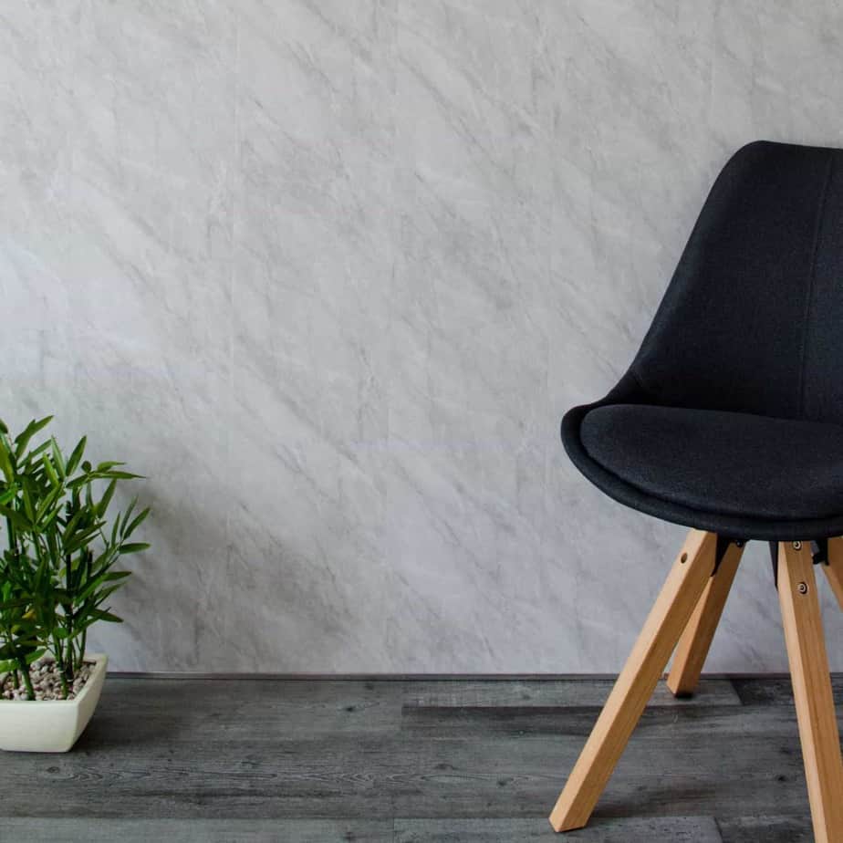 8 mm Wandpaneel aus sturmgrauem Marmor für Badezimmer, 2,6 m